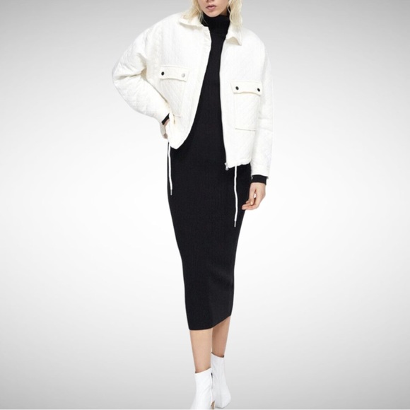 ✨Host Pick✨Zara Light Quilted Oversized Jacket Ivory XS - Picture 5 of 13